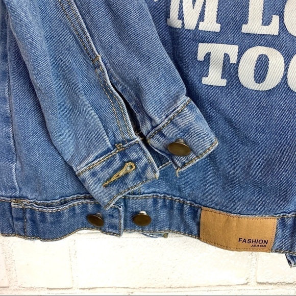 𝅺DENIM Jean Jacket “Don’t Follow Me” - Picture 5 of 6
